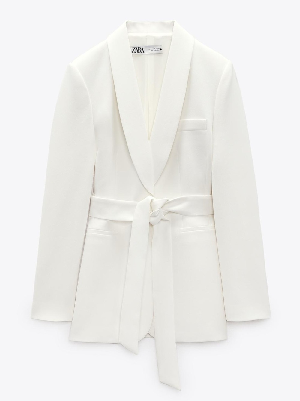 Zara Belted Tuxedo Jacket Blazer Size Small